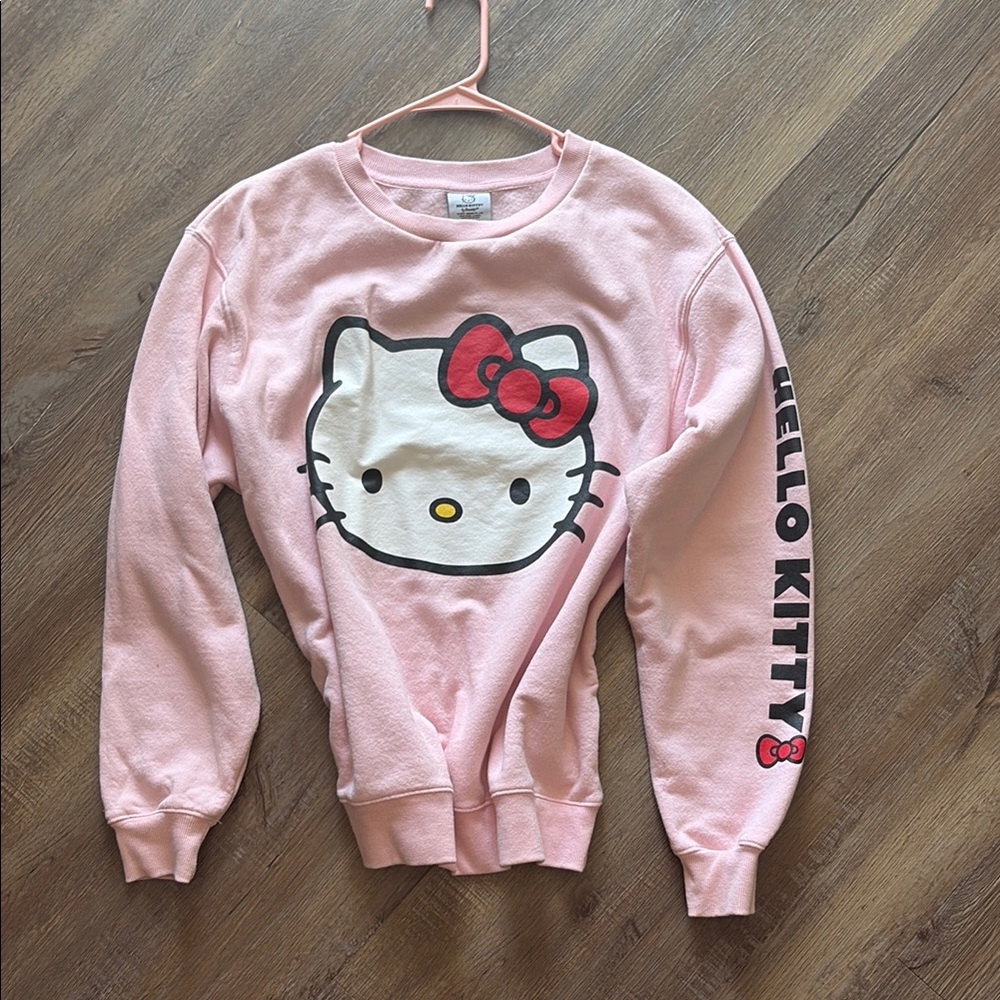 Hello Kitty Pink Crew Neck Sweater with Graphic